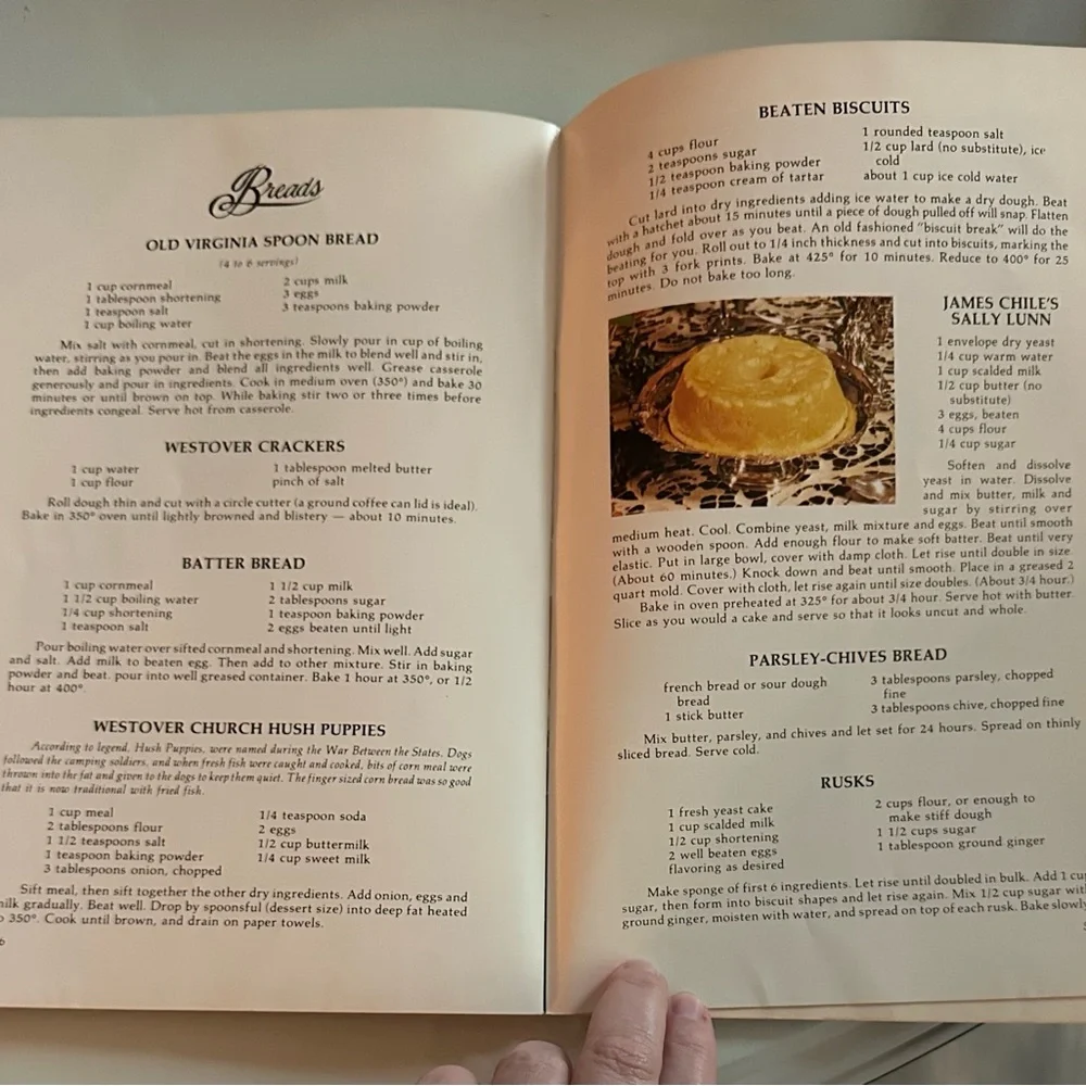 James River Plantations vintage cookbook